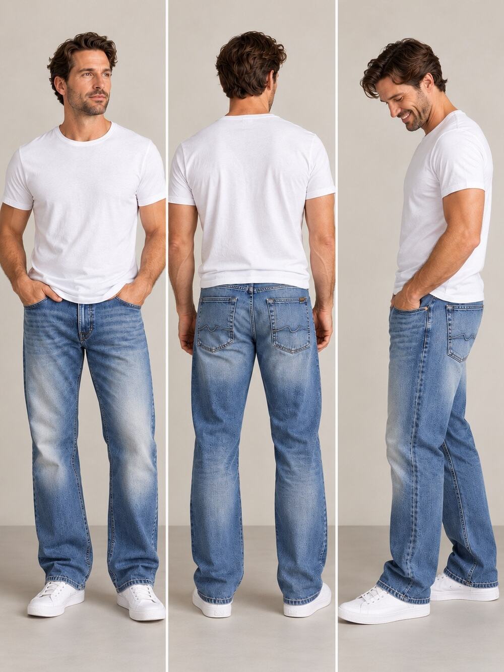 7 For All Mankind Men’s Relaxed Fit Jeans Medium Wash